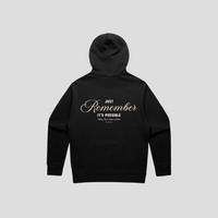 Just Remember Quarter Zip Hoodie (BLACK)