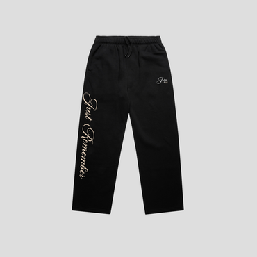 Just Remember Straight Leg Sweatpants (BLACK)