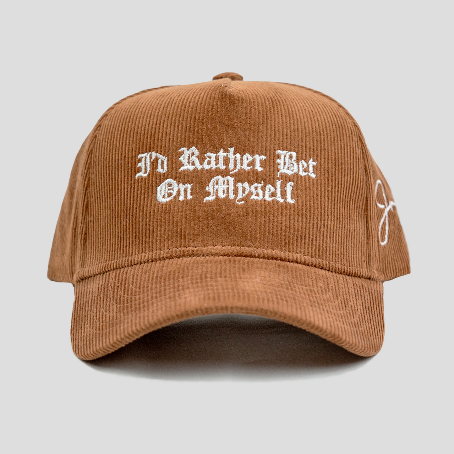 Bet On Myself V2 Snapback Hat (BROWN CORDUROY)