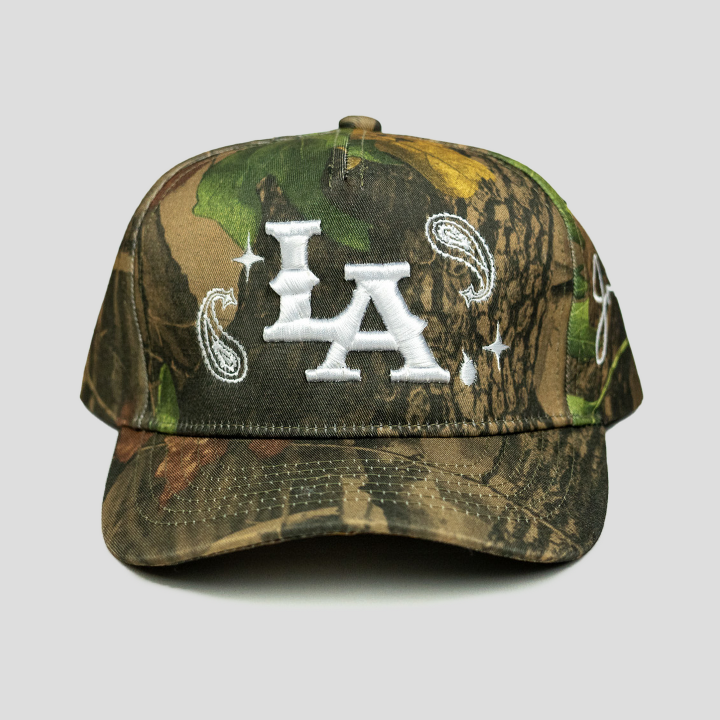 LA Paisley Snapback Hat (HUNTER CAMO)