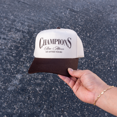 Champions Snapback Hat (CREAM/BROWN)