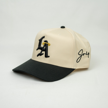 LA Halo Snapback Hat (CREAM/BLACK)