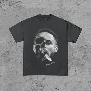 Curry Skull Face Tee (VINTAGE BLACK)