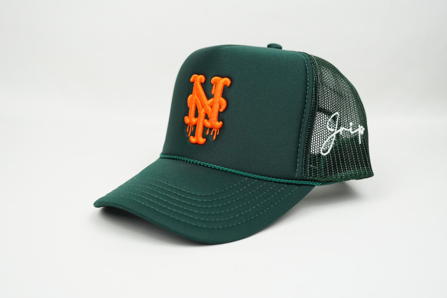 NY Dripping Trucker Hat (GREEN)