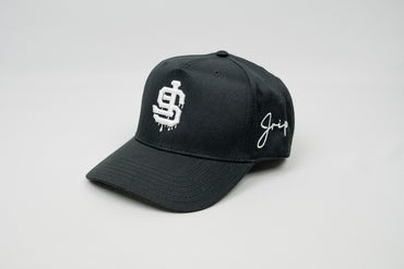 SF Dripping Snapback Hat (BLACK/WHITE)
