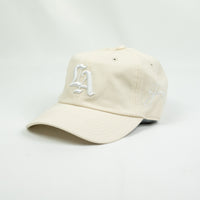 LA Old English Dad Hat (BEIGE)