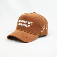 Bet On Myself V3 Snapback Hat (BROWN CORDUROY)