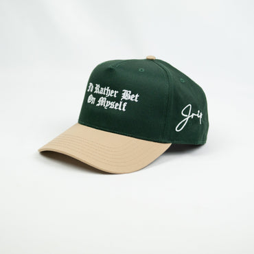 Bet On Myself V2 Snapback Hat (GREEN/KHAKI)