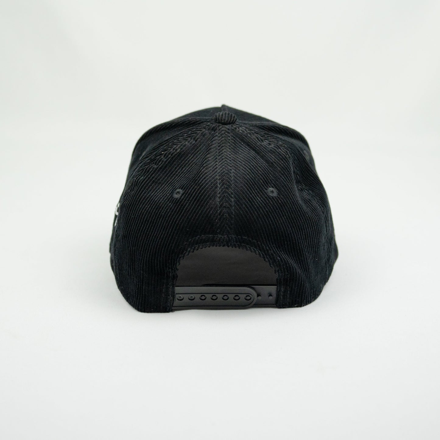 "J" Signature Snapback Hat (BLACK CORDUROY)