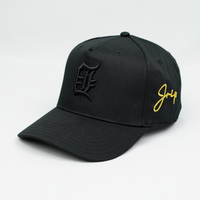 D-Town Dripping Snapback Hat (BLACK/BLACK)