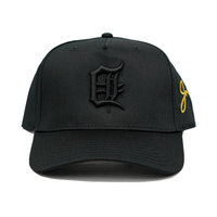 D-Town Dripping Snapback Hat (BLACK/BLACK)