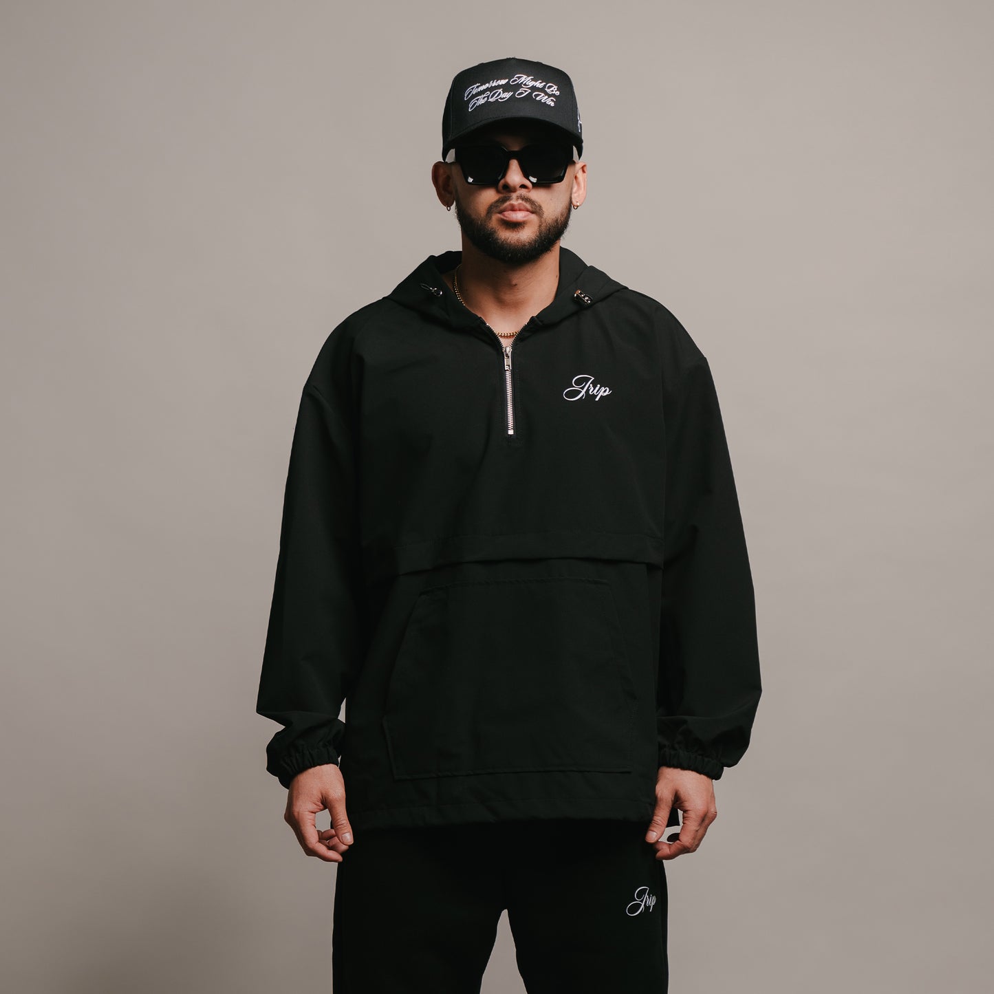 Hooded Anorak (BLACK)