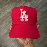 LA Halo Snapback Hat (RED)
