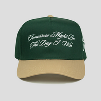 Tomorrow Might Be Snapback Hat (GREEN/KHAKI)