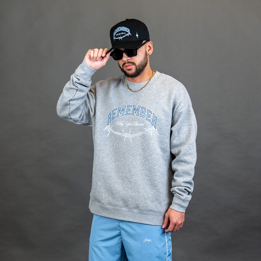 Remember Crewneck Sweater (GREY)