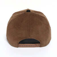 LA Premium Snapback Hat (MOCHA/BLACK CORDUROY)