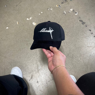 Blessed Snapback Hat (BLACK/BLACK CORDUROY)