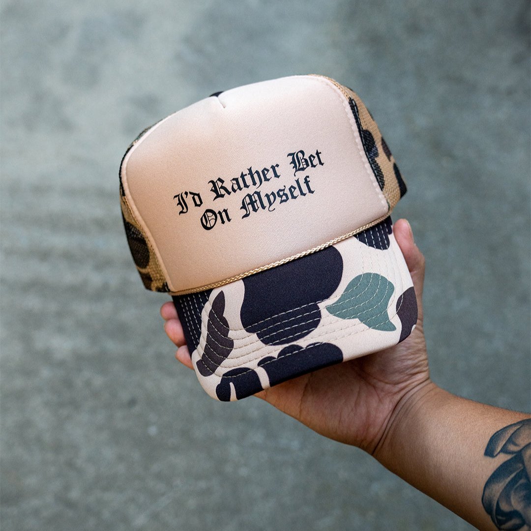 Bet On Myself Trucker Hat V2 (CAMO/2-TONE)