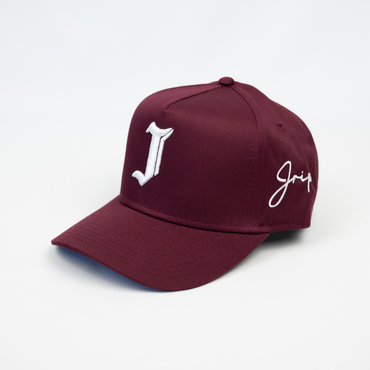 "J" Signature Snapback Hat (MAROON)