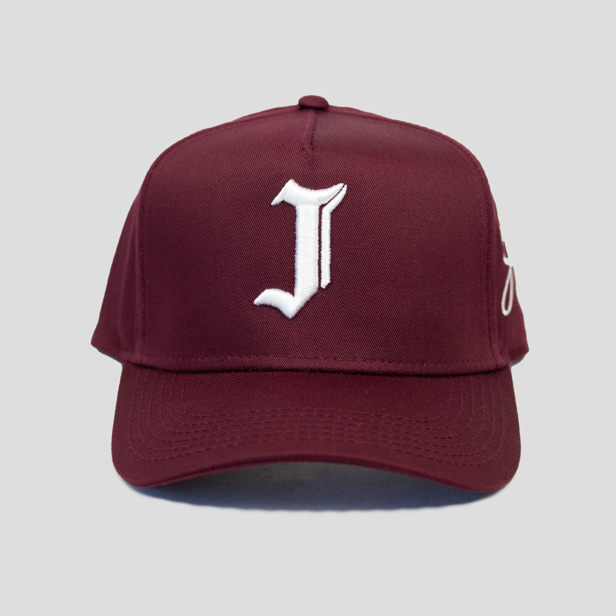 "J" Signature Snapback Hat (MAROON)