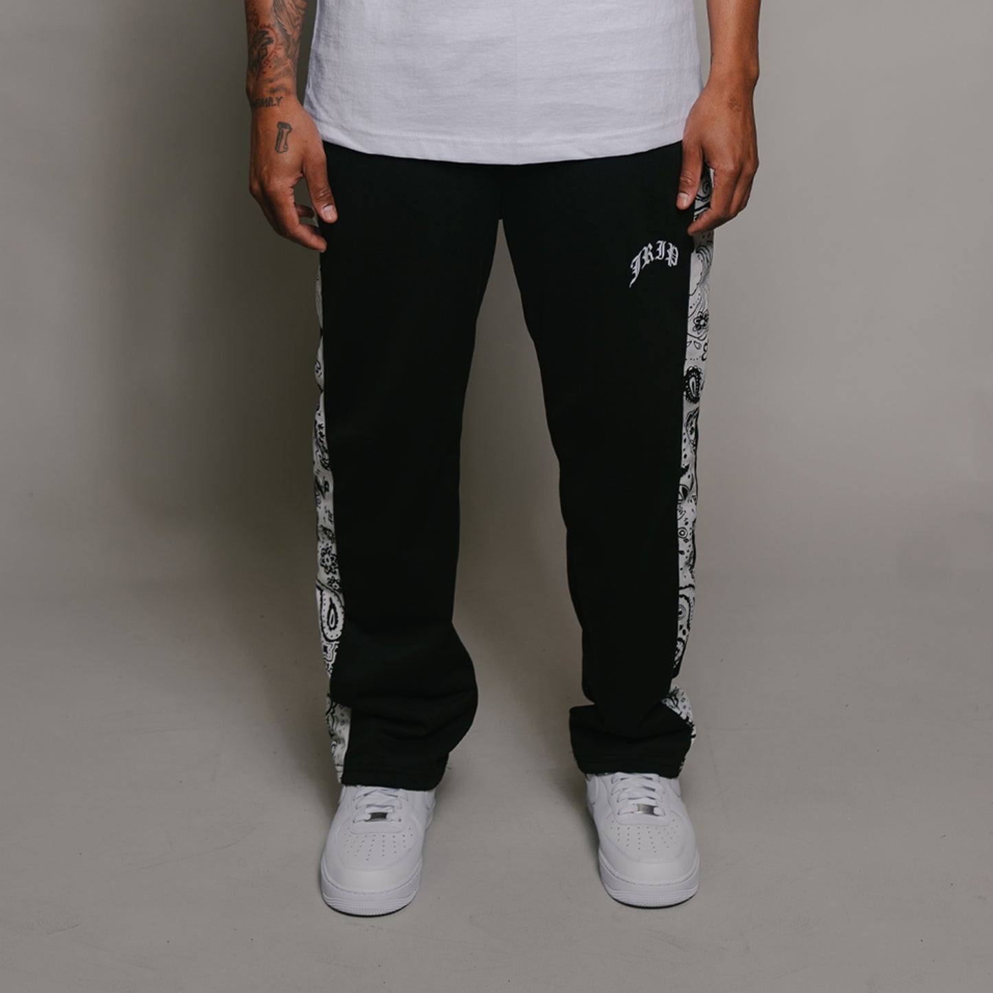 Paisley Track Pants (BLACK)