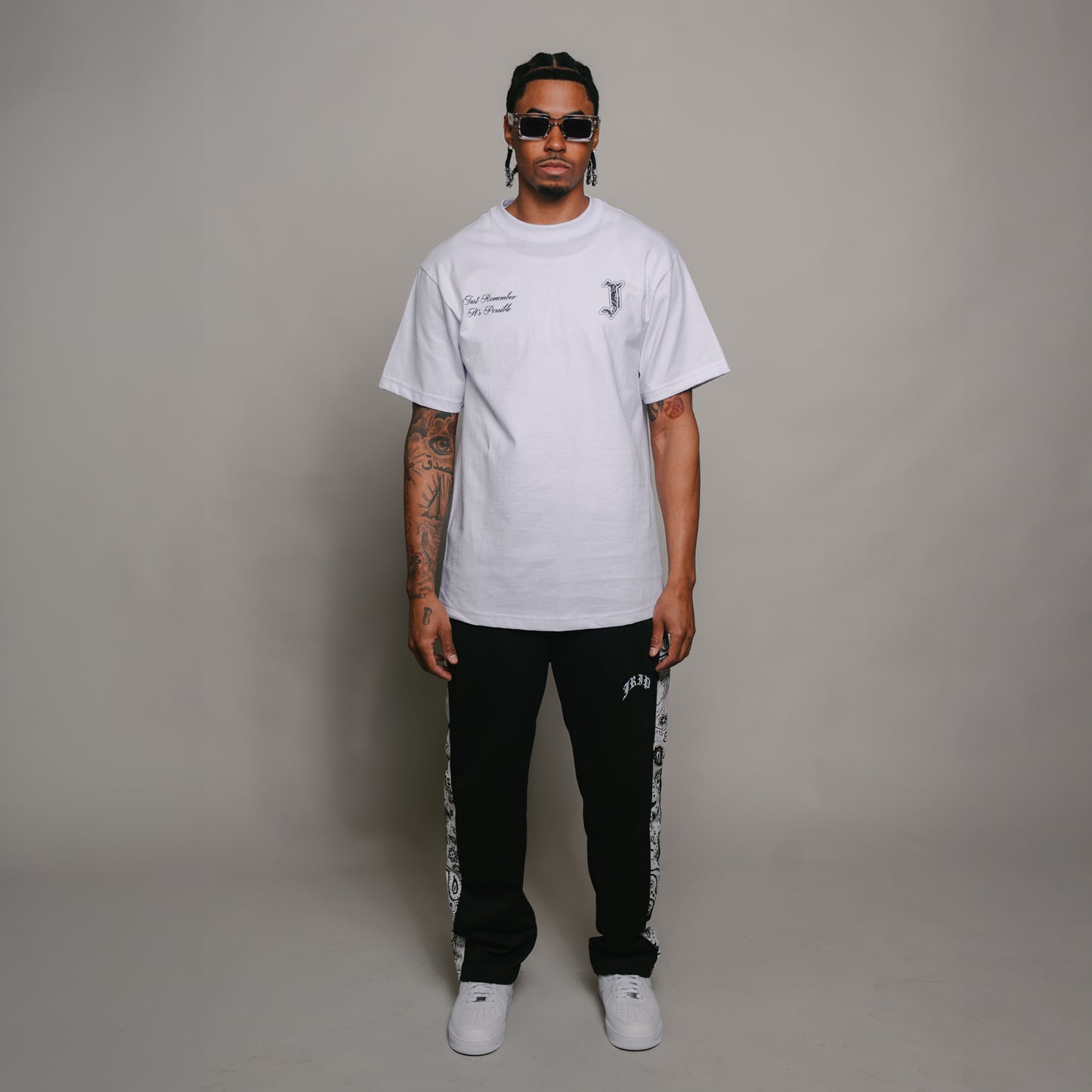Paisley Track Pants (BLACK)