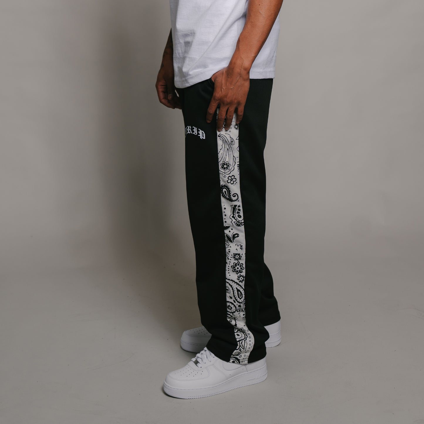 Paisley Track Pants (BLACK)