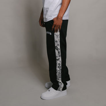 Paisley Track Pants (BLACK)