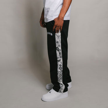 Paisley Track Pants (BLACK)