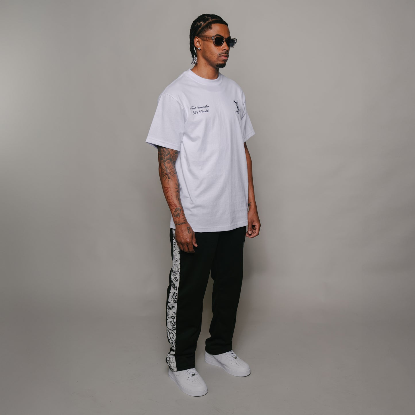 Paisley Track Pants (BLACK)