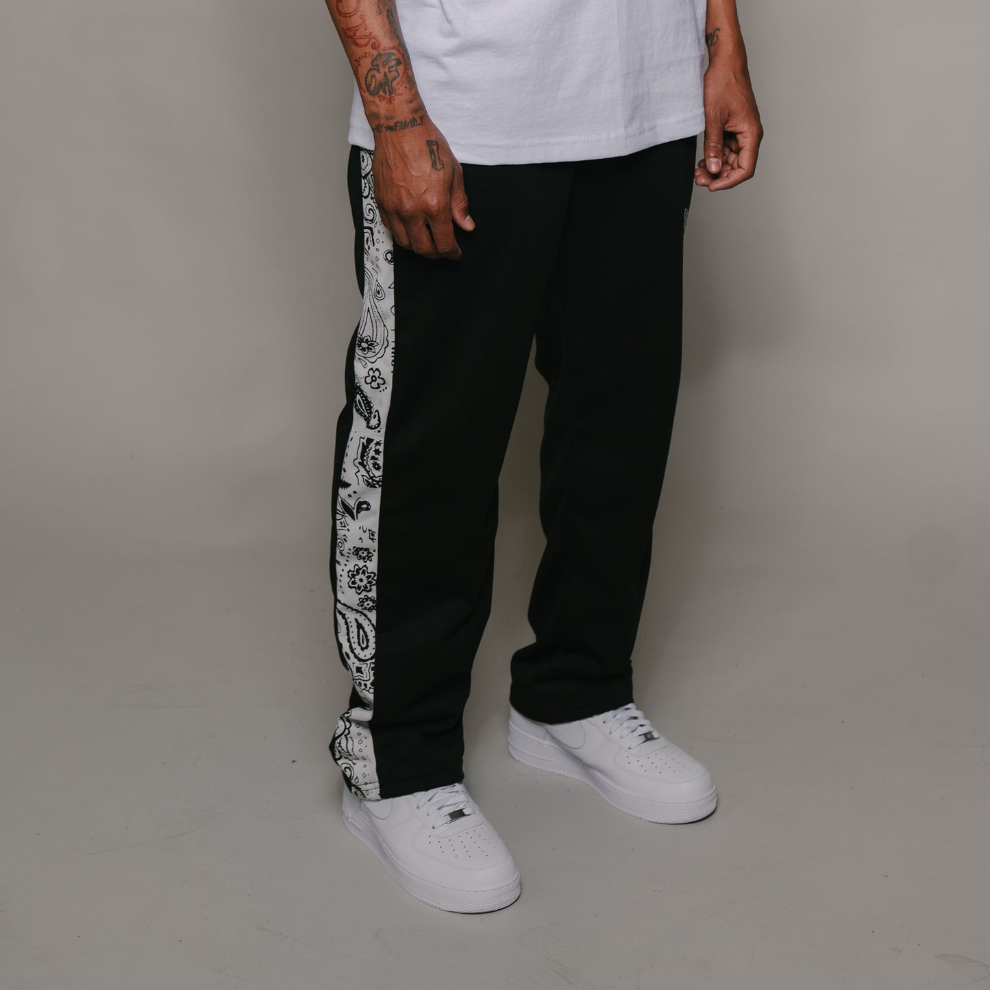Paisley Track Pants (BLACK)