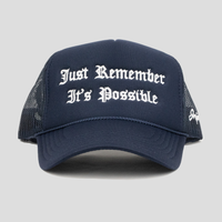 Just Remember It's Possible Trucker Hat (NAVY BLUE)