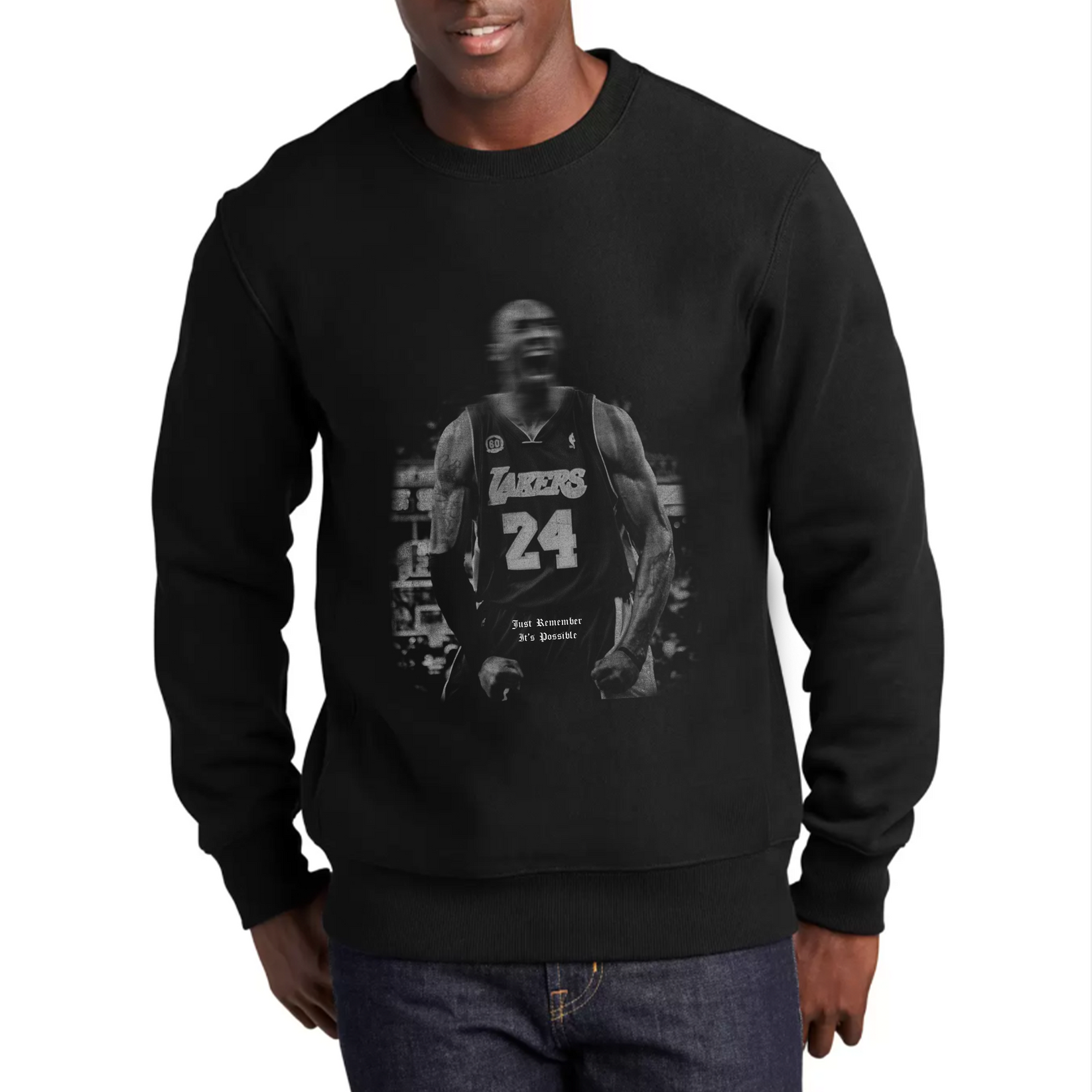 KOBE BLUR Crewneck Sweater (BLACK) – JRIP LA