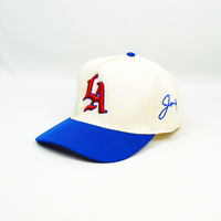 Jrip x LA Snapback Hat (CREAM/BLUE/RED)