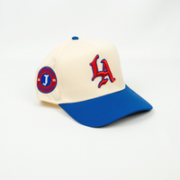 Jrip x LA Snapback Hat (CREAM/BLUE/RED)
