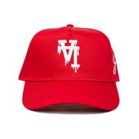LA Dripping Snapback Hat (RED)