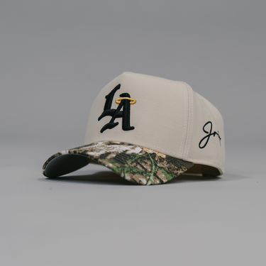 LA Halo Snapback Hat (BEIGE/CAMO)