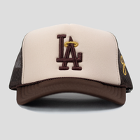 LA Halo Trucker Hat (TWO-TONE BROWN/TAN)