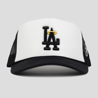 LA Halo Trucker Hat (TWO-TONE WHITE/BLACK)