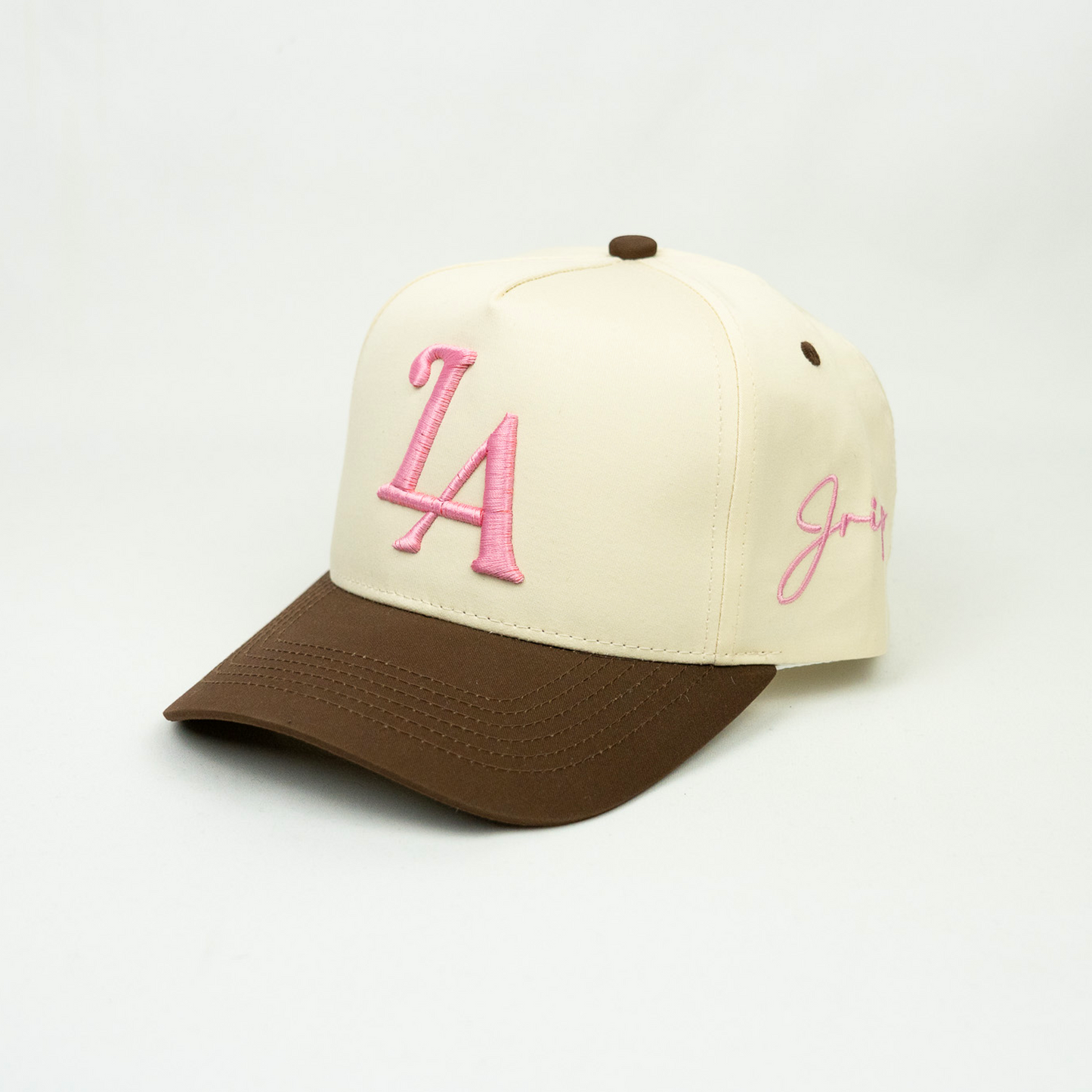 LA Angel Snapback Hat (CREAM/BROWN)