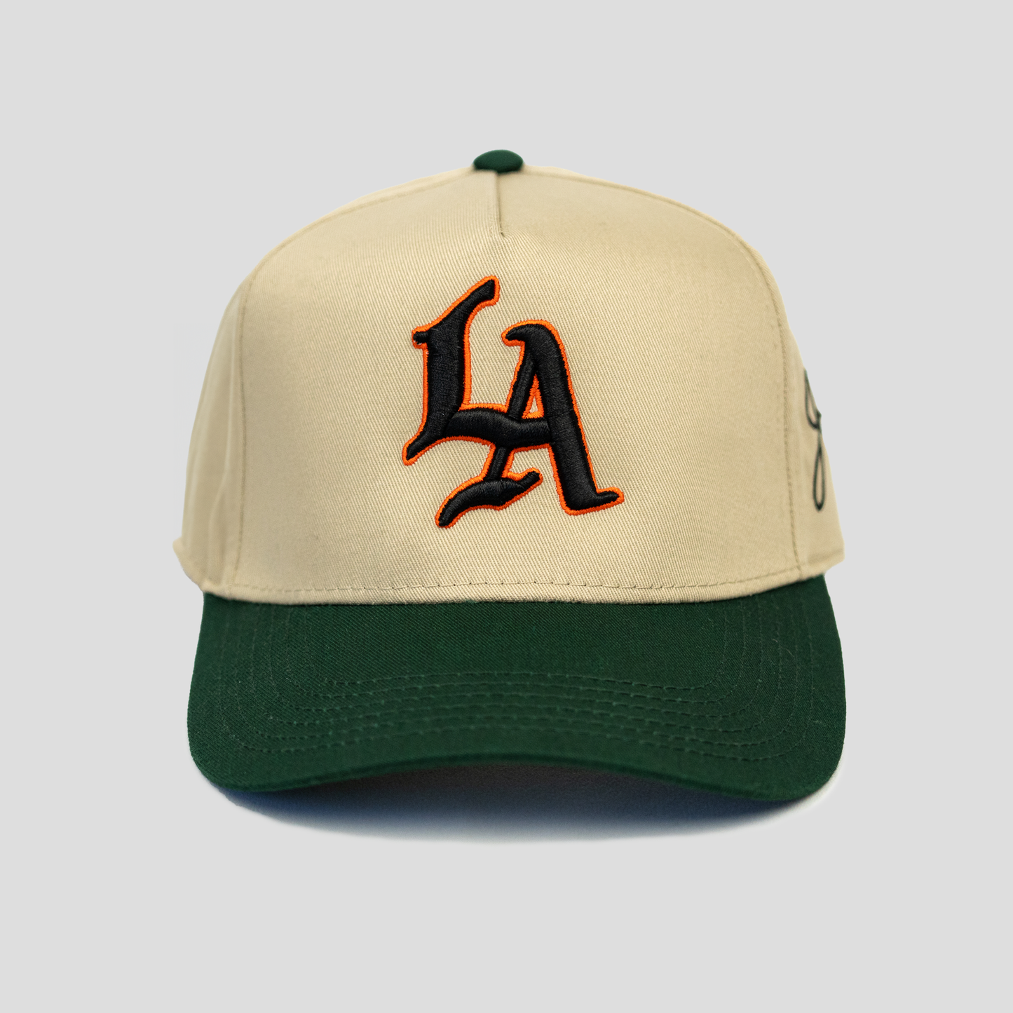 Jrip x LA Snapback Hat (KHAKI/DARK GREEN)