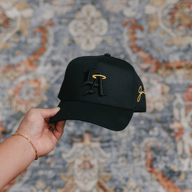 LA Halo Snapback Hat (BLACK/BLACK)