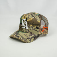 LA Old English Structured Trucker Hat (CAMO)