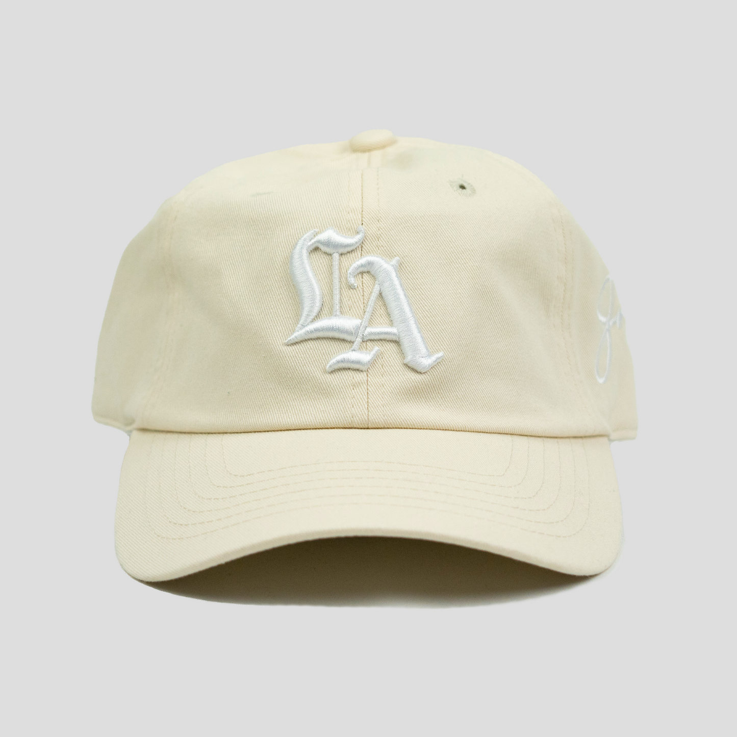 LA Old English Dad Hat (BEIGE)