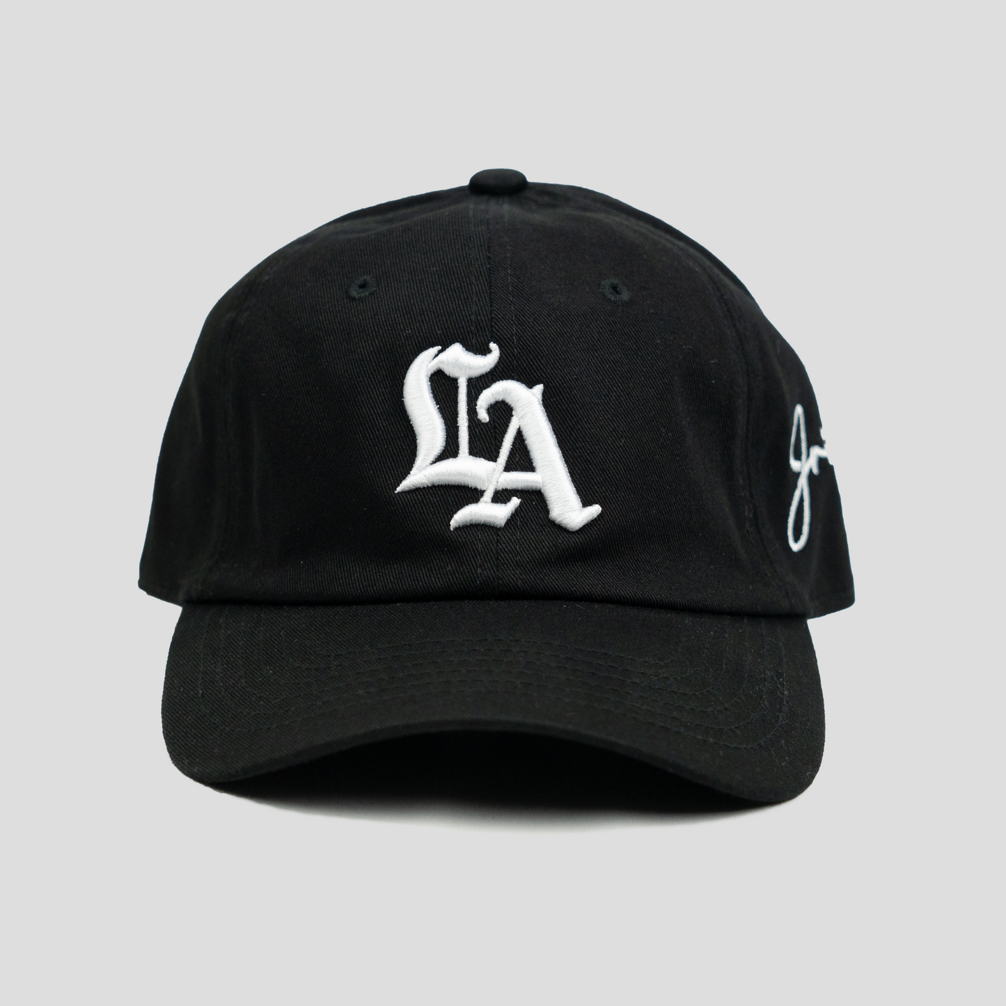 LA Old English Dad Hat (BLACK)