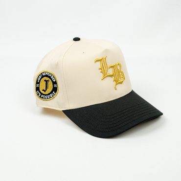 Jrip x LB Snapback Hat (CREAM/BLACK/GOLD)