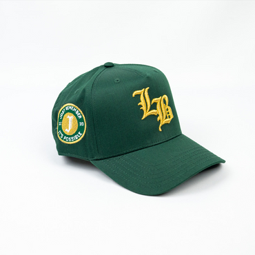 Jrip x LB Snapback Hat (DARK GREEN/GOLD)