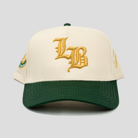 Jrip x LB Snapback Hat (CREAM/GREEN/GOLD)