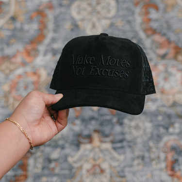 Make Moves Monogram Snapback Hat (BLACK)