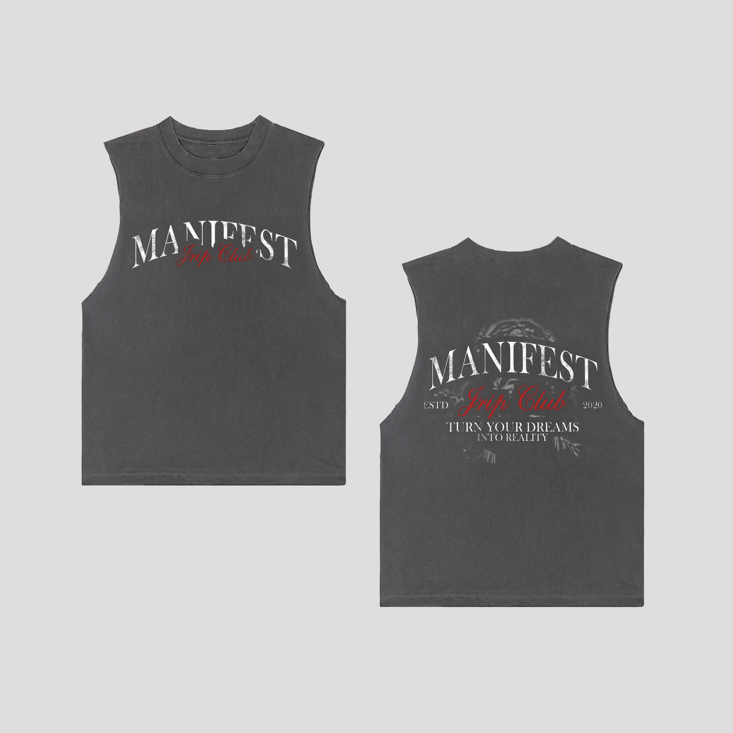 Manifest Muscle Tee (VINTAGE BLACK)